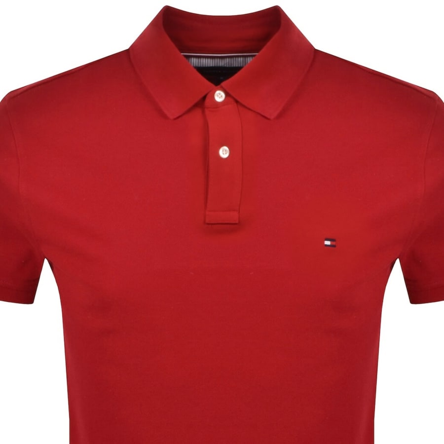 Image number 2 for Tommy Hilfiger Short Sleeved Polo Red