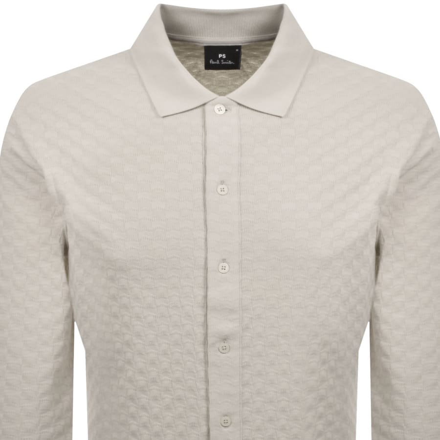 Image number 2 for Paul Smith Button Front Polo Shirt Beige