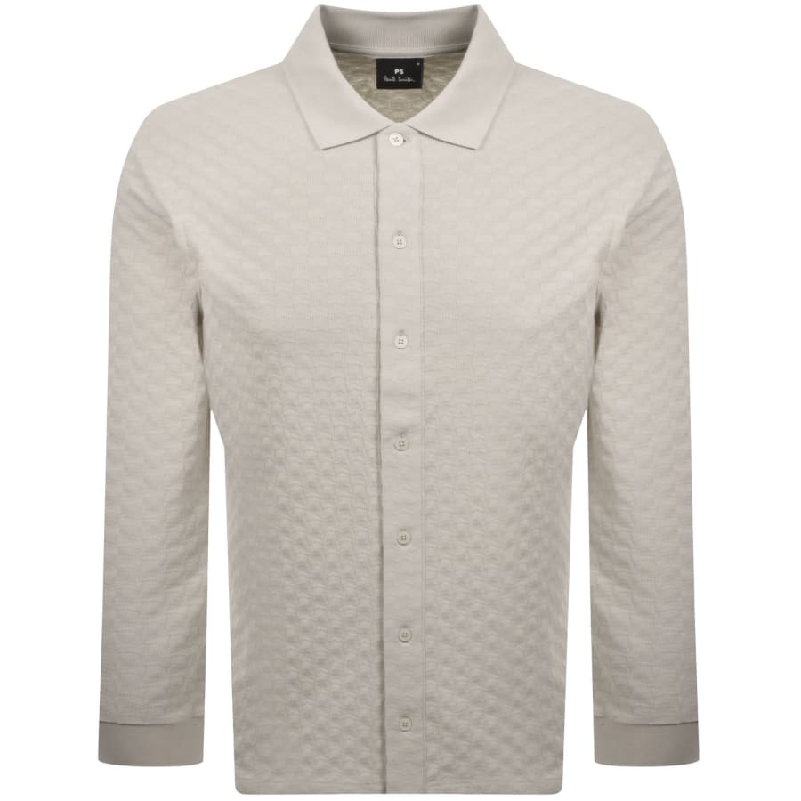 Image number 1 for Paul Smith Button Front Polo Shirt Beige