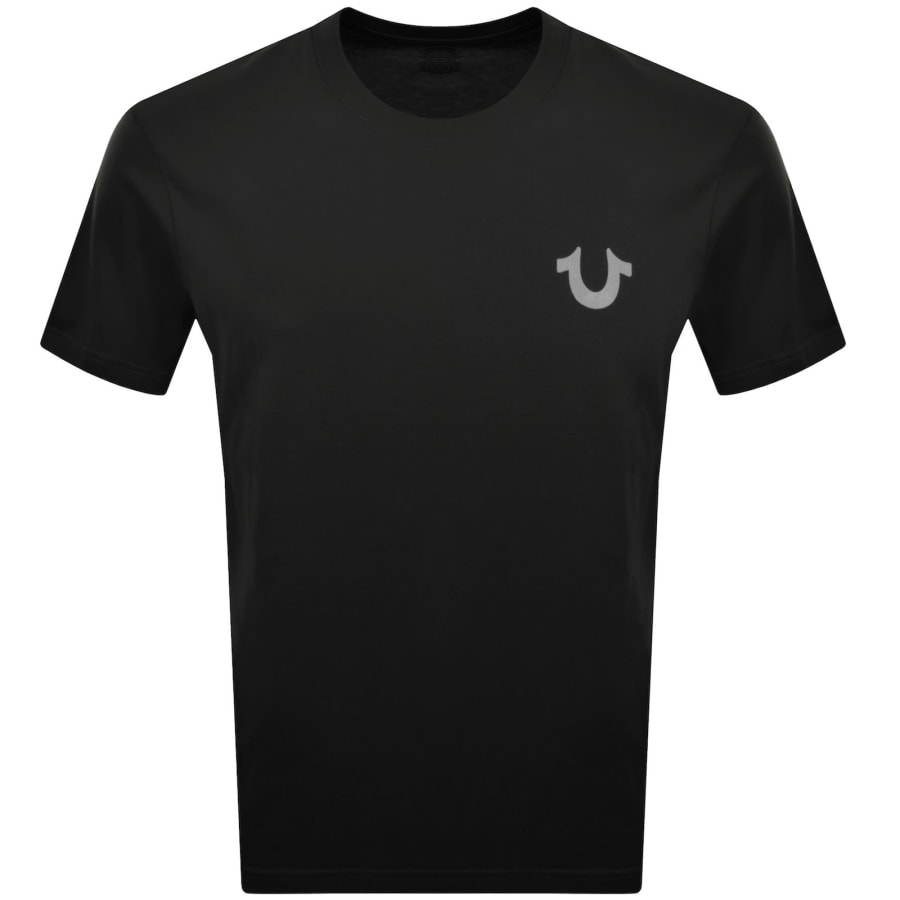 Image number 2 for True Religion Rectangular Logo T Shirt Jet Black