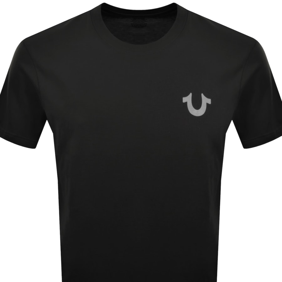Image number 3 for True Religion Rectangular Logo T Shirt Jet Black