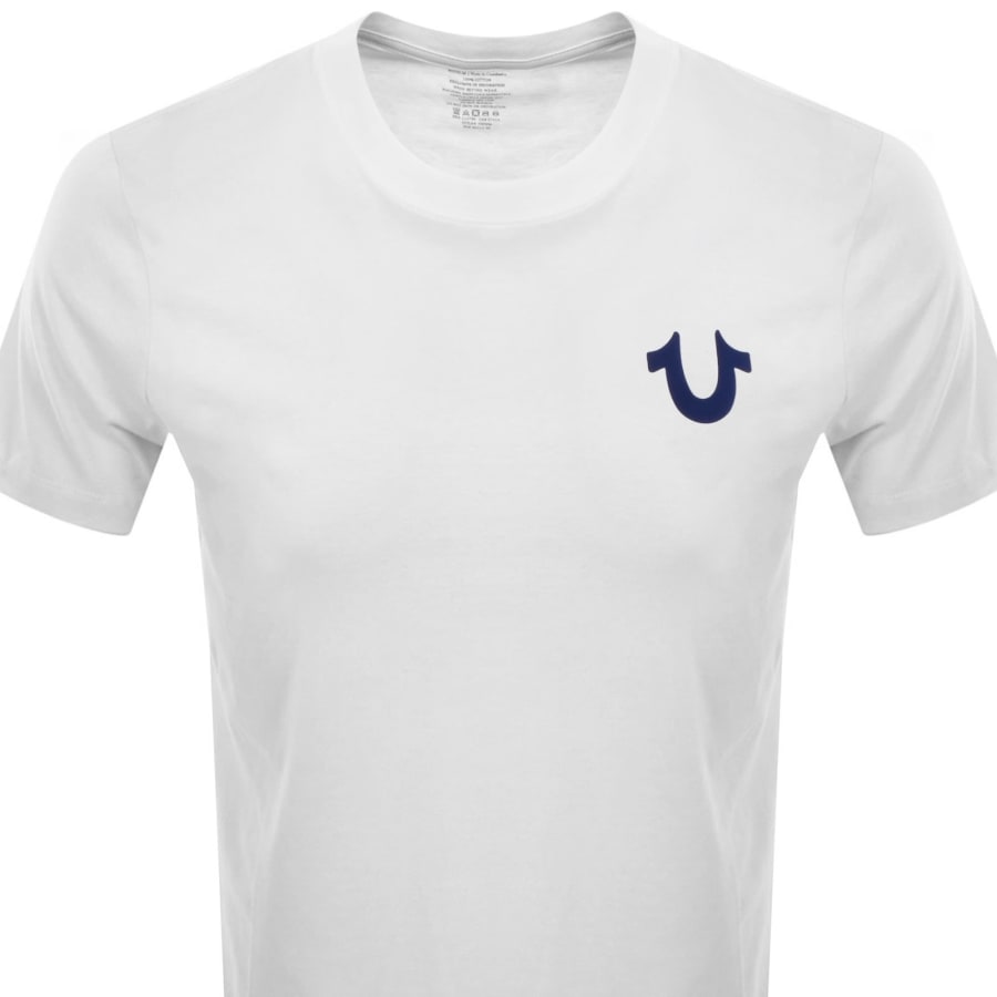 Image number 3 for True Religion Rectangular Logo T Shirt White