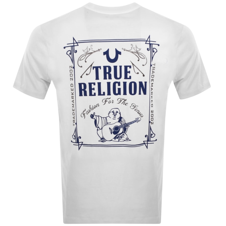Image number 5 for True Religion Rectangular Logo T Shirt White