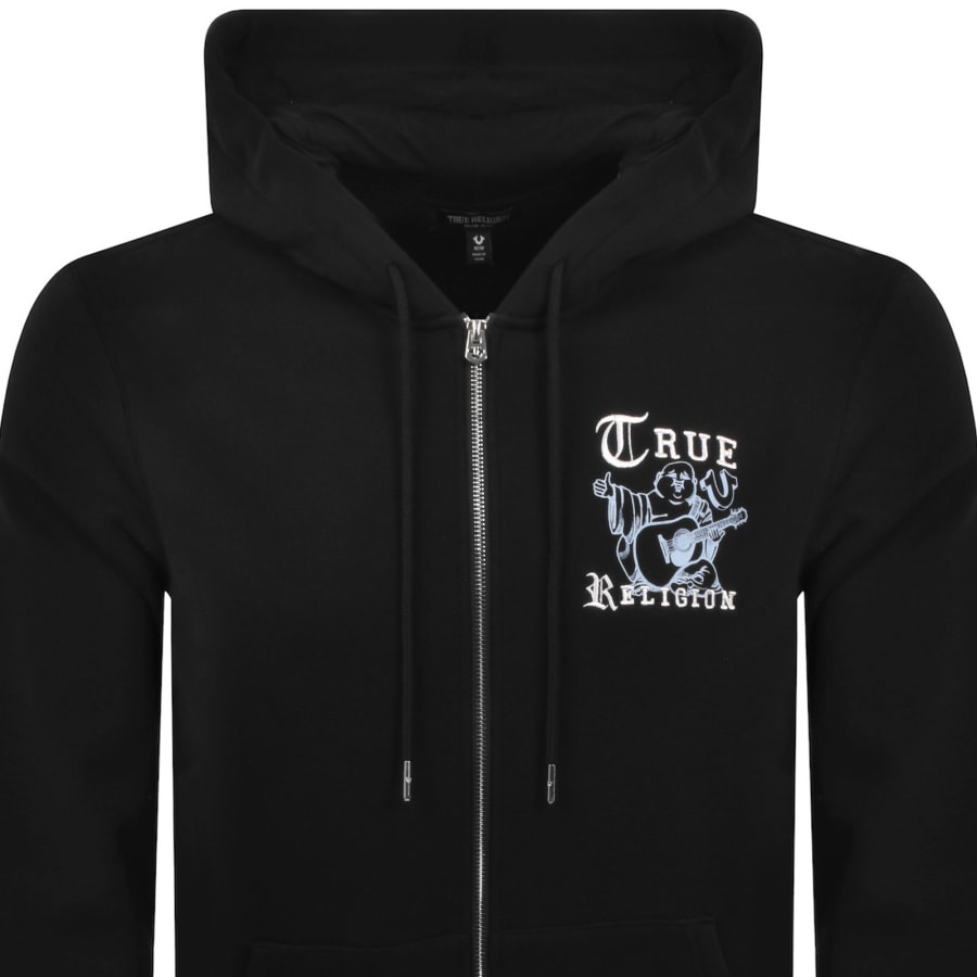 Image number 3 for True Religion Logo Zip Hoodie Black