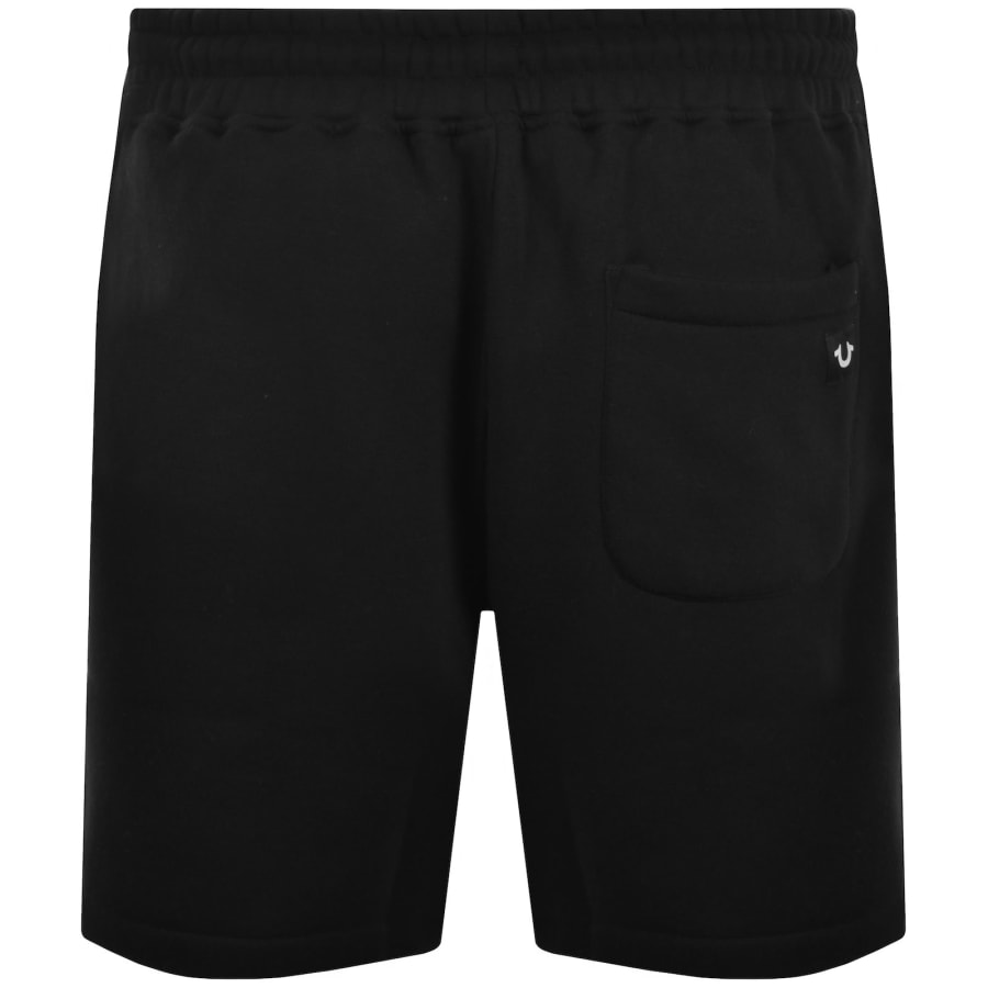 Image number 2 for True Religion Logo Fleece Shorts Black