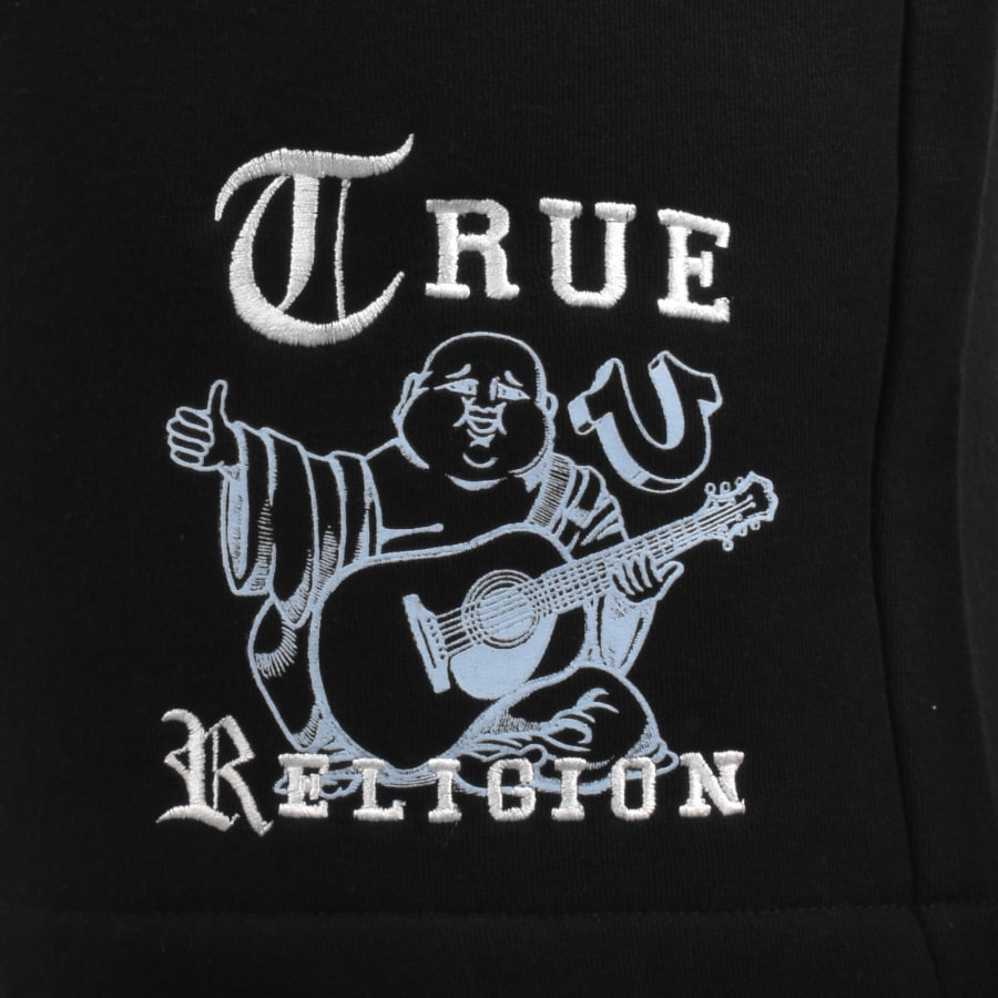 Image number 3 for True Religion Logo Fleece Shorts Black