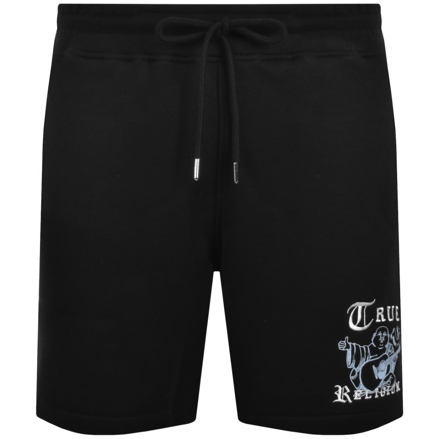Image number 1 for True Religion Logo Fleece Shorts Black