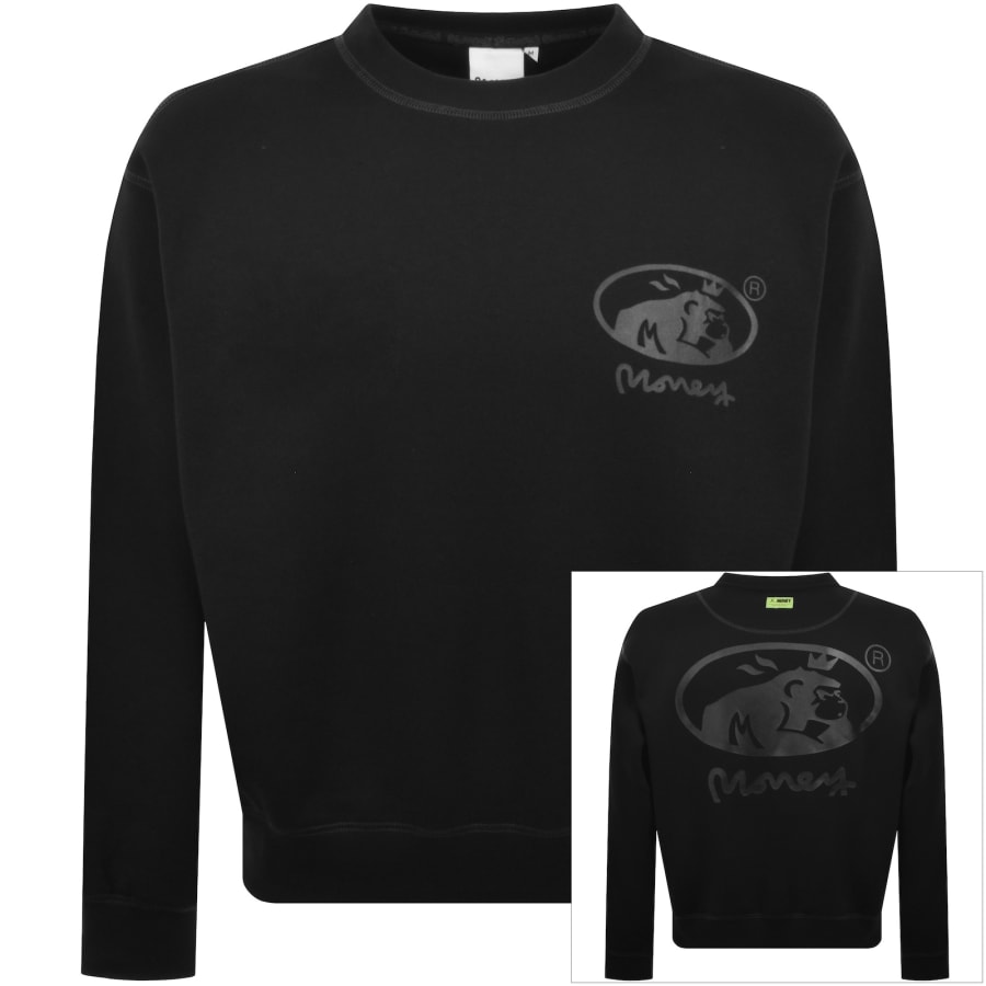 Image number 1 for Money Ape Crew Sweatshirt Black
