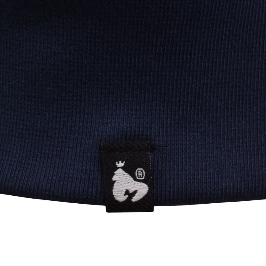 Image number 4 for Money Sig Puff Hoodie Navy