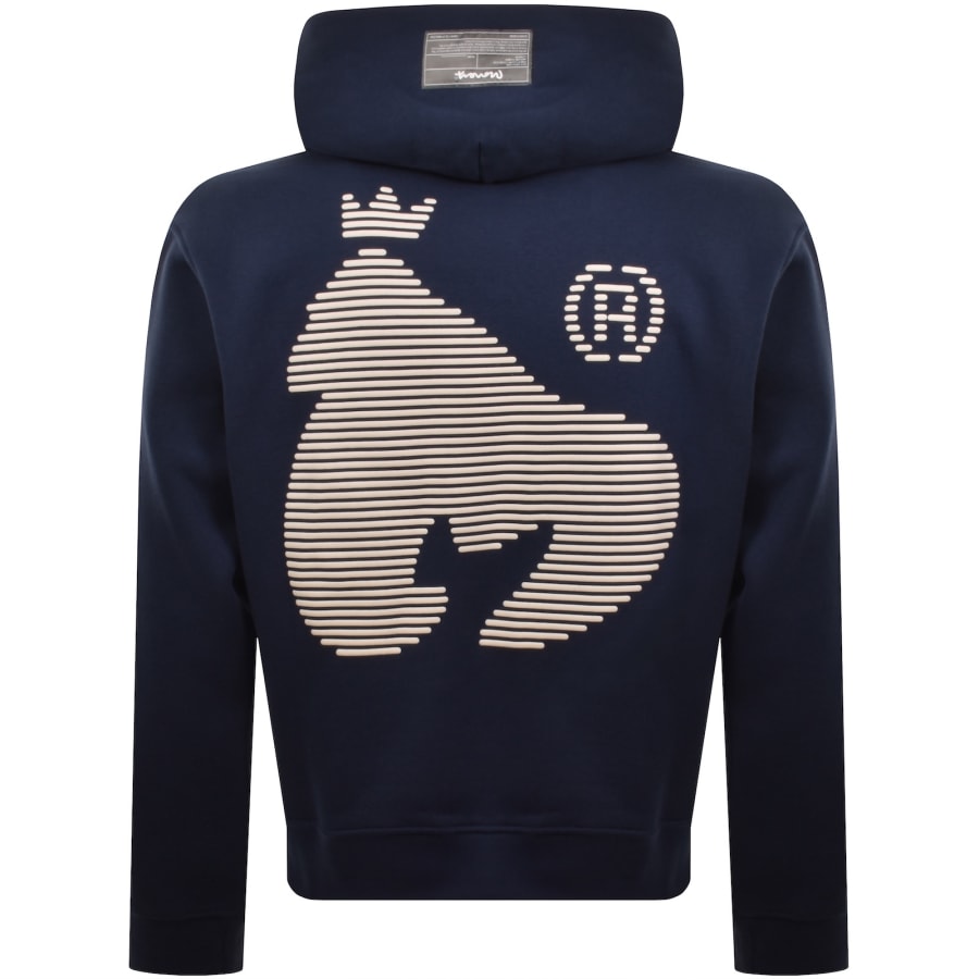 Image number 5 for Money Sig Puff Hoodie Navy
