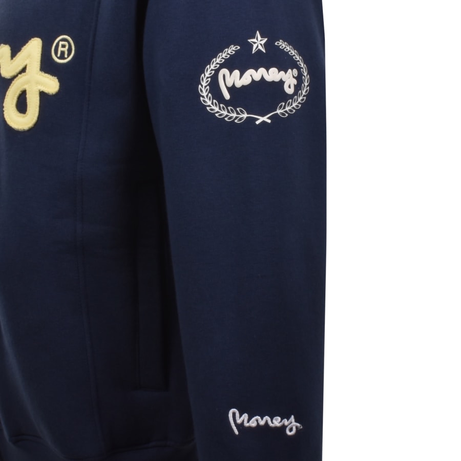Image number 4 for Money Sig Ape Zip Hoodie Navy