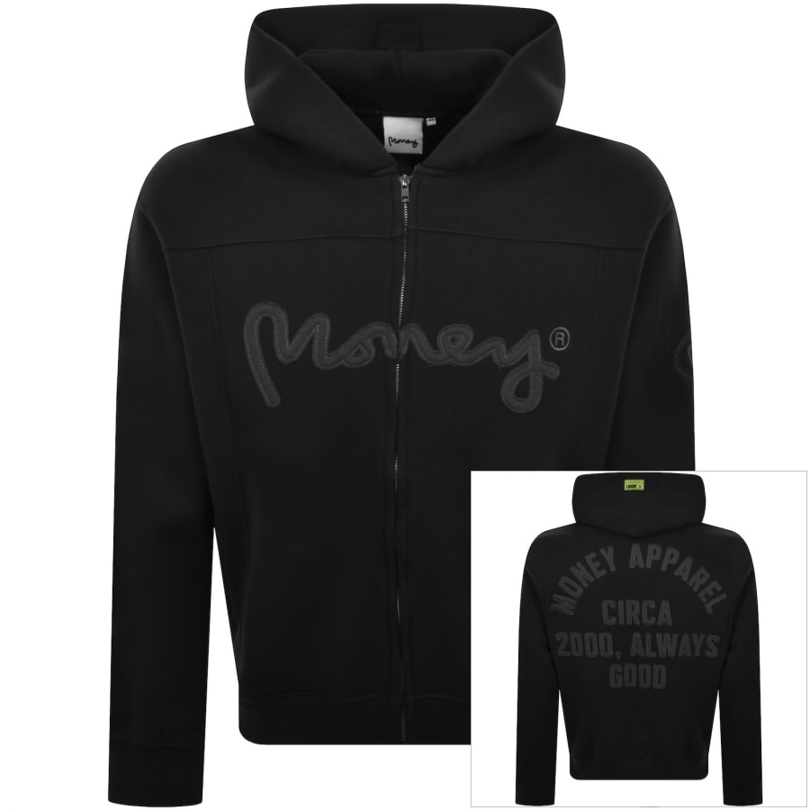 Image number 1 for Money Sig Ape Zip Hoodie Black