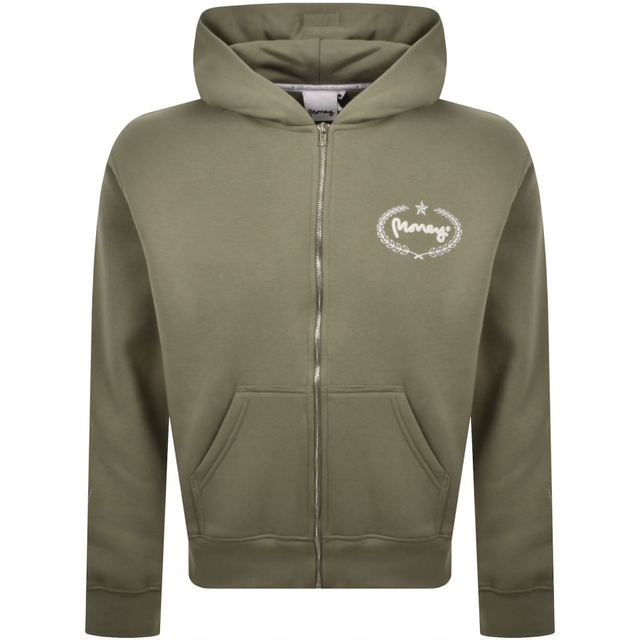 Image number 2 for Money Laurel Sig Ape Zip Hooded Tracksuit Khaki
