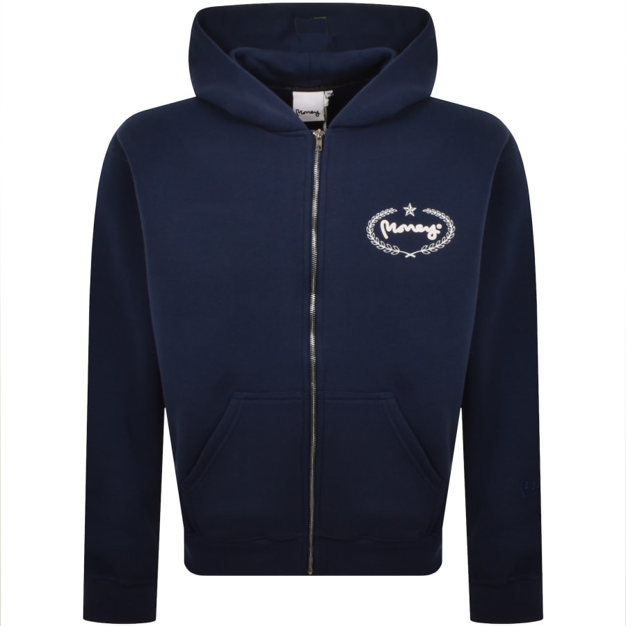 Image number 2 for Money Laurel Sig Ape Zip Hooded Tracksuit Navy