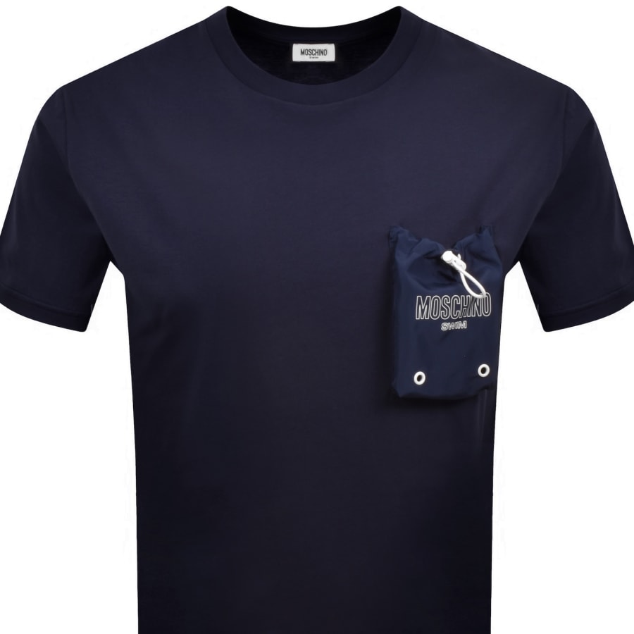 Image number 2 for Moschino Swim Pocket T Shirt Navy