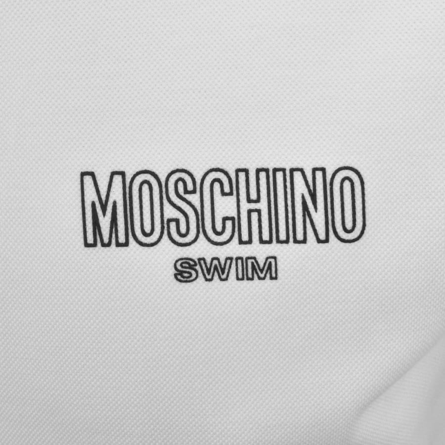 Image number 3 for Moschino Swim Short Sleeved Polo T Shirt White