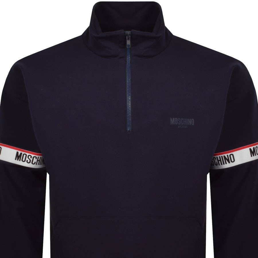 Image number 2 for Moschino Active Zip Sweatshirt Navy