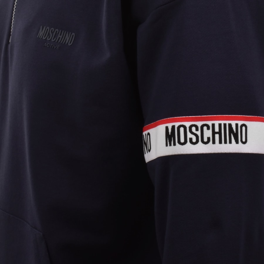 Image number 4 for Moschino Active Zip Sweatshirt Navy