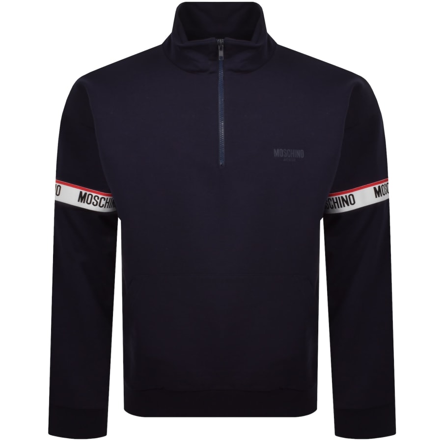 Image number 1 for Moschino Active Zip Sweatshirt Navy