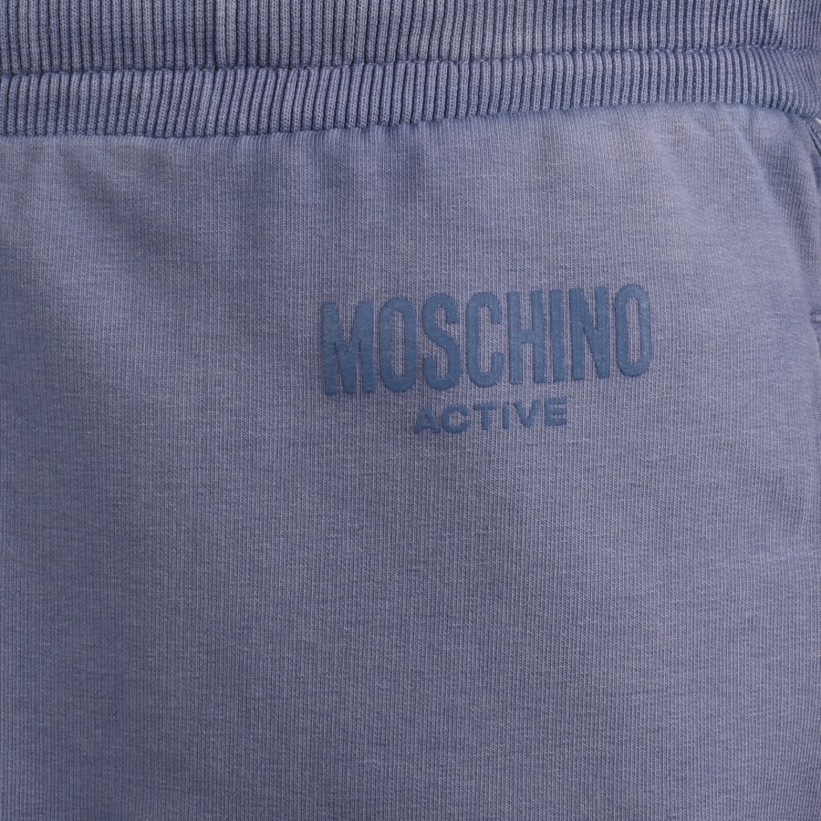 Image number 4 for Moschino Active Tape Logo Joggers Blue