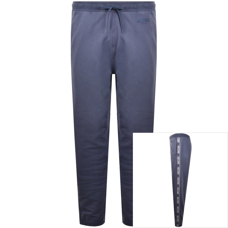 Image number 1 for Moschino Active Tape Logo Joggers Blue