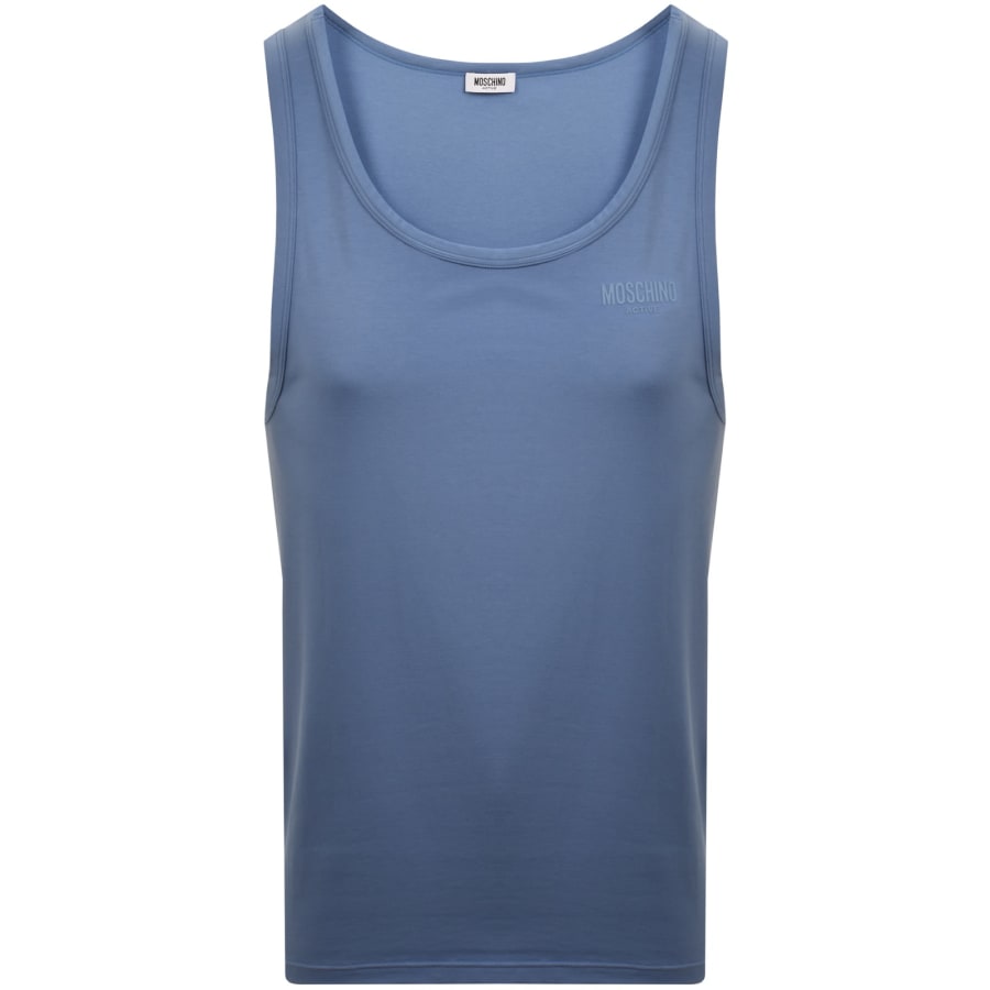 Image number 2 for Moschino 2 Pack Vests Blue