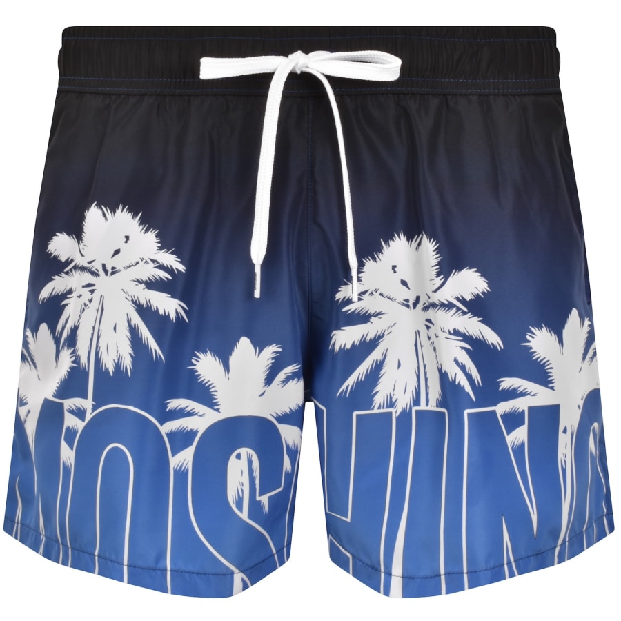 Image number 1 for Moschino Logo Swim Shorts Blue