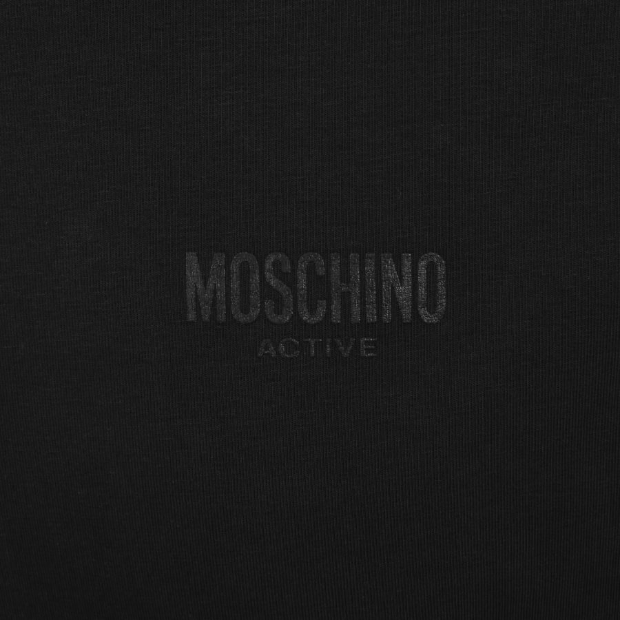Image number 3 for Moschino Active Logo Tape Hoodie Black