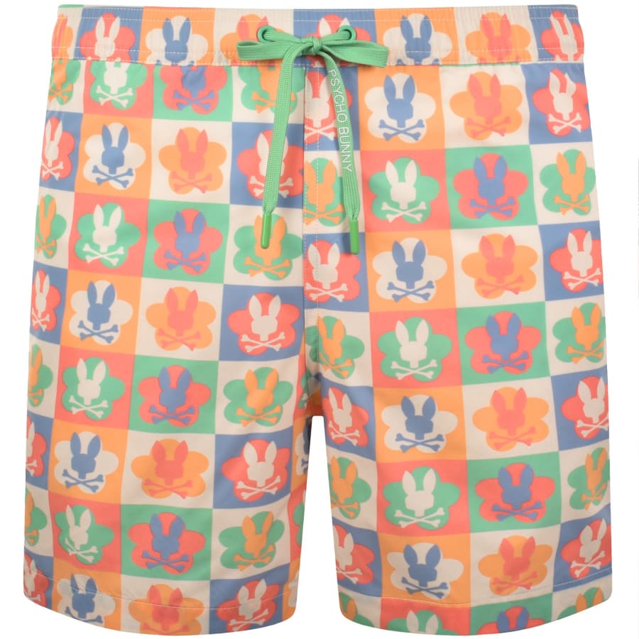 Image number 1 for Psycho Bunny Aiden Swim Shorts Pristine Cream
