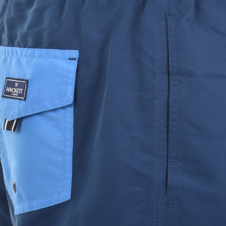 Image number 4 for Hackett Number Swim Shorts Blue