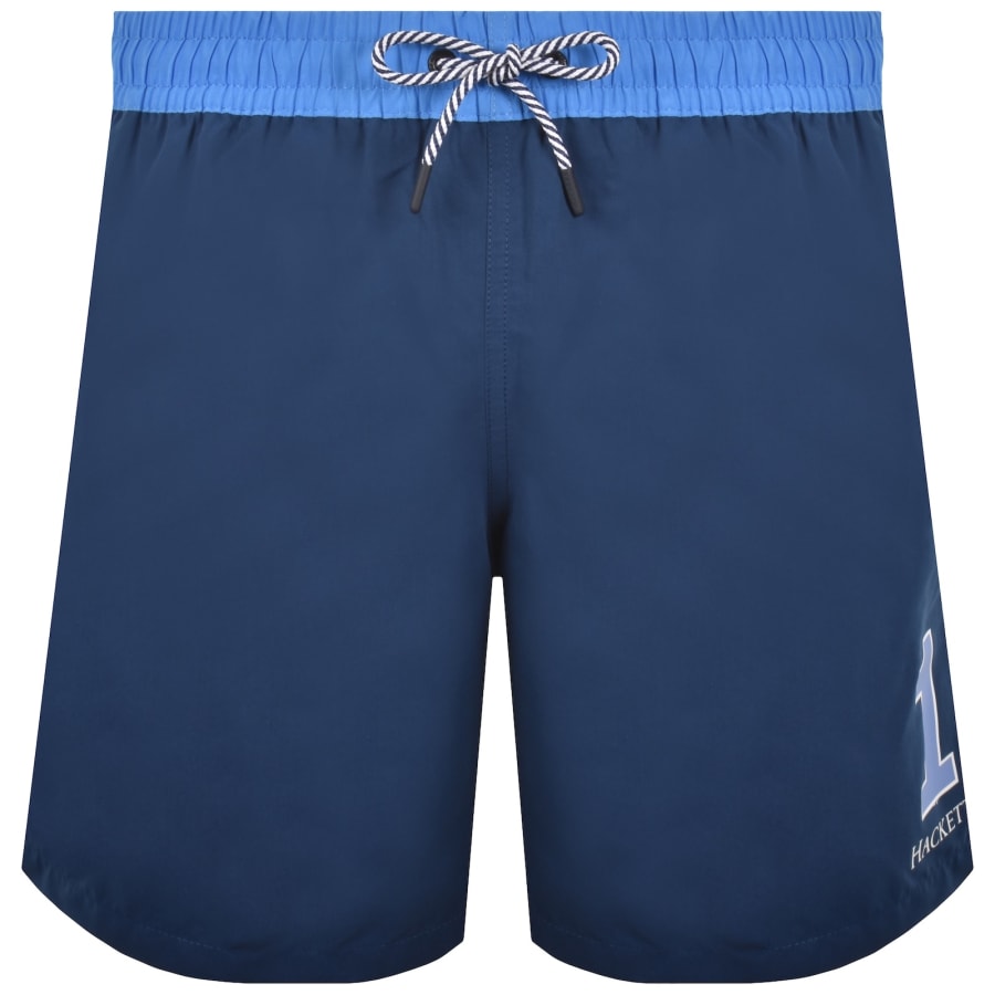 Image number 1 for Hackett Number Swim Shorts Blue