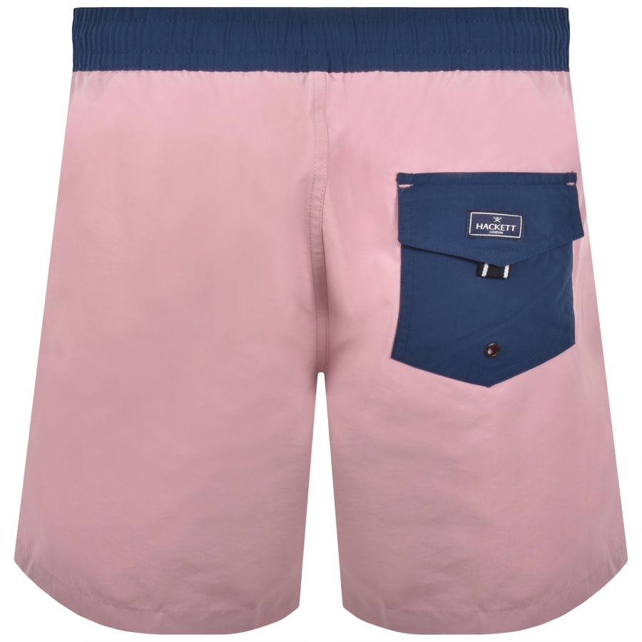 Image number 2 for Hackett Number Swim Shorts Pink
