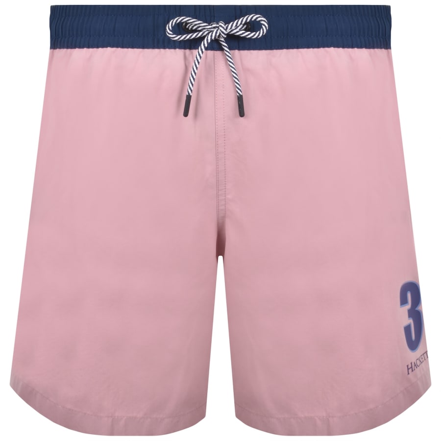 Image number 1 for Hackett Number Swim Shorts Pink