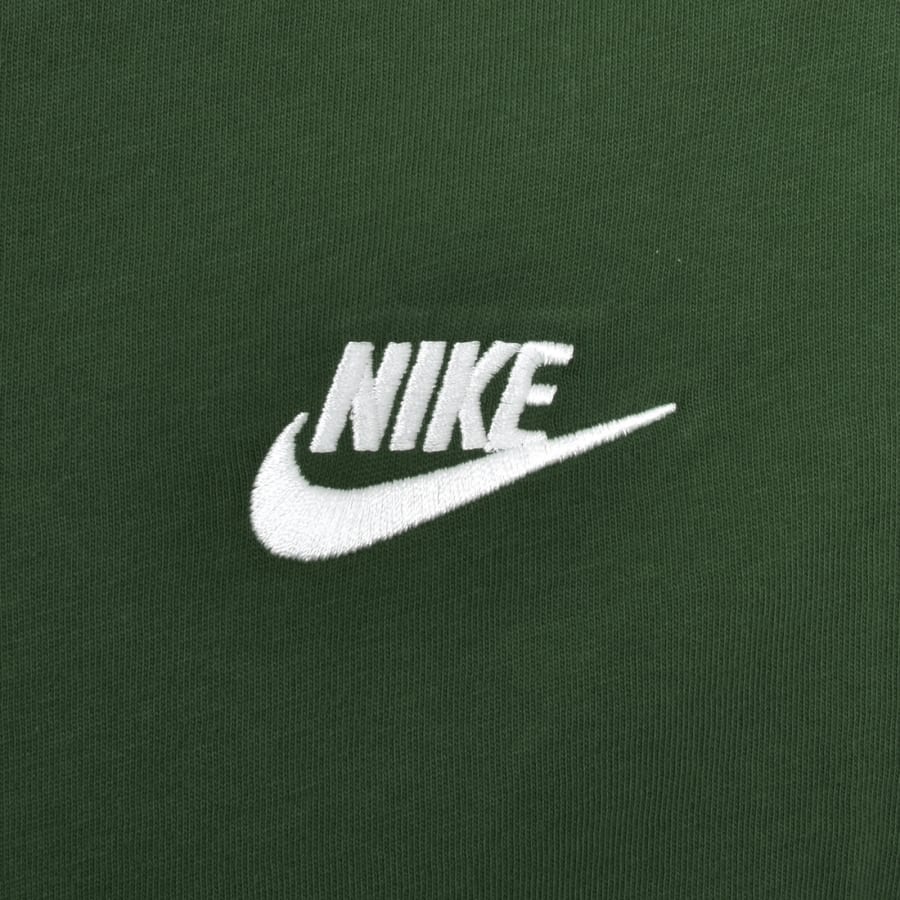 Image number 3 for Nike Crew Neck Club T Shirt Green