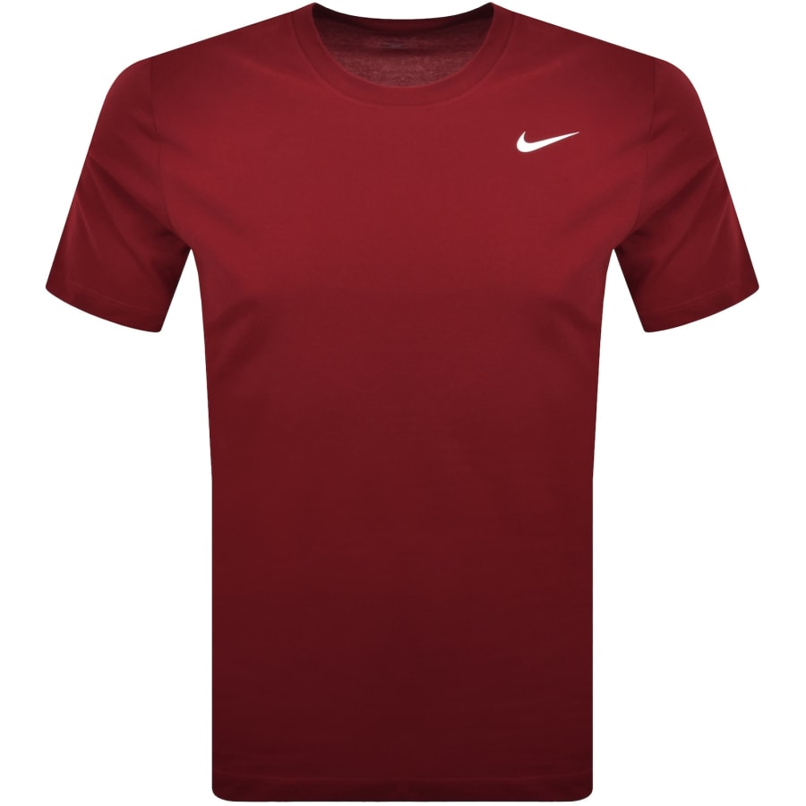 Image number 1 for Nike Training Dri Fit Logo T Shirt Red