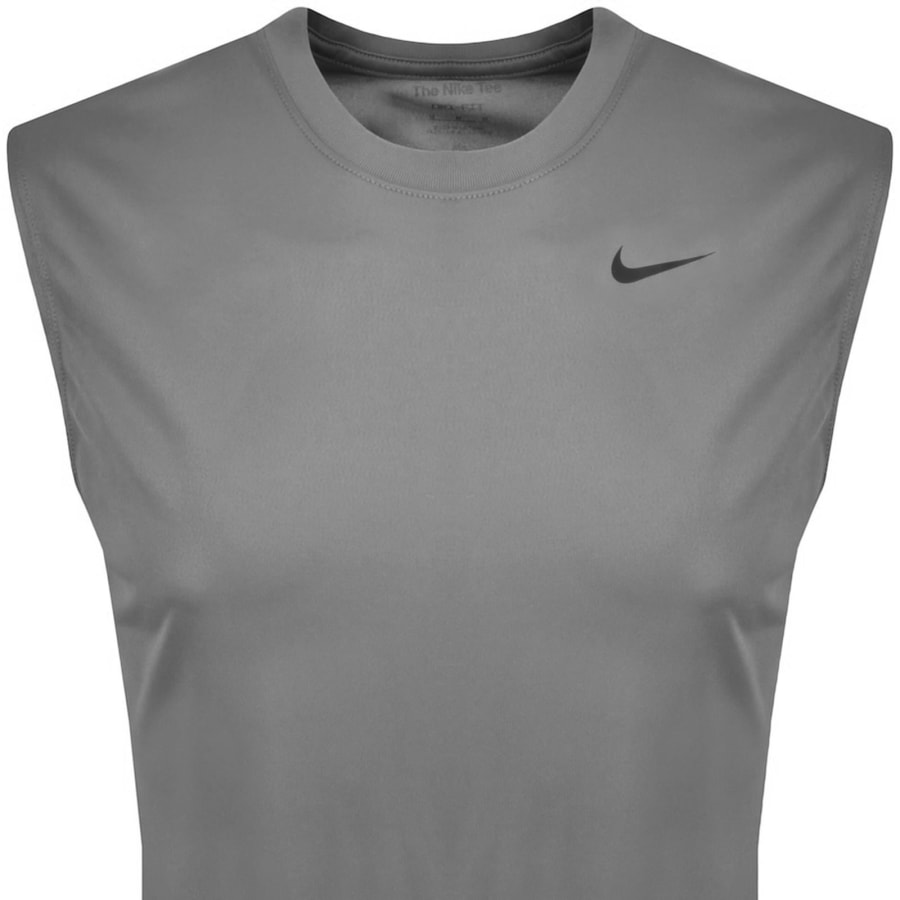 Image number 2 for Nike Training Dri Fit Vest T Shirt Grey
