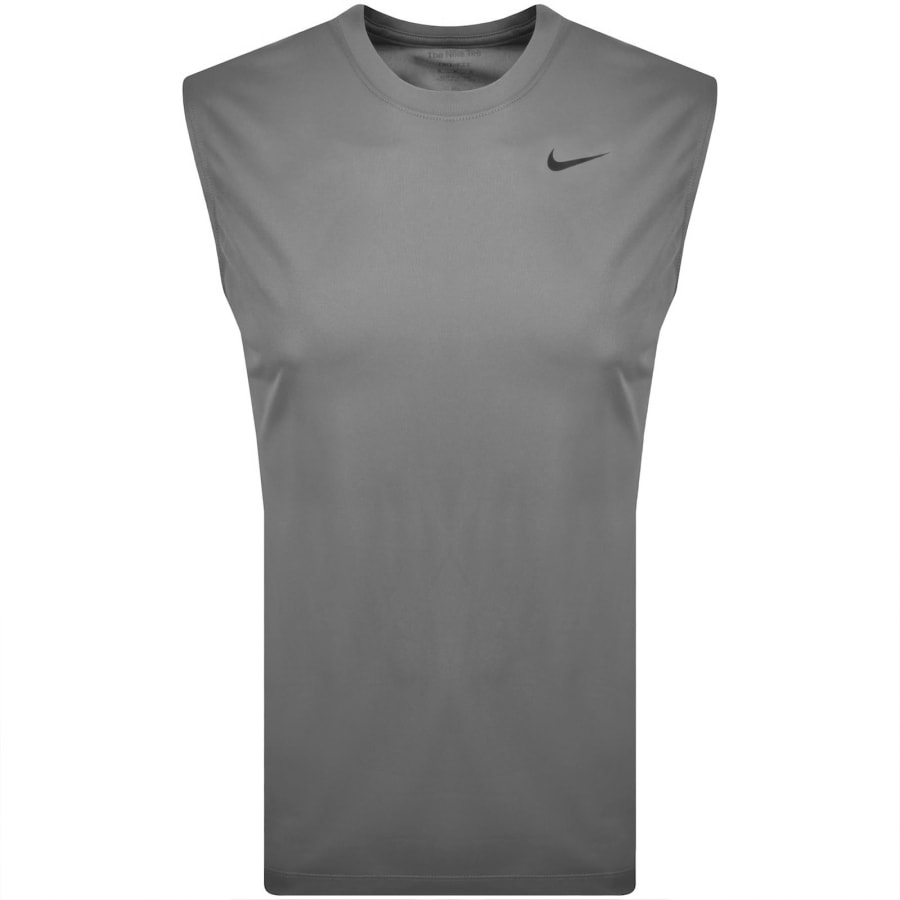 Image number 1 for Nike Training Dri Fit Vest T Shirt Grey