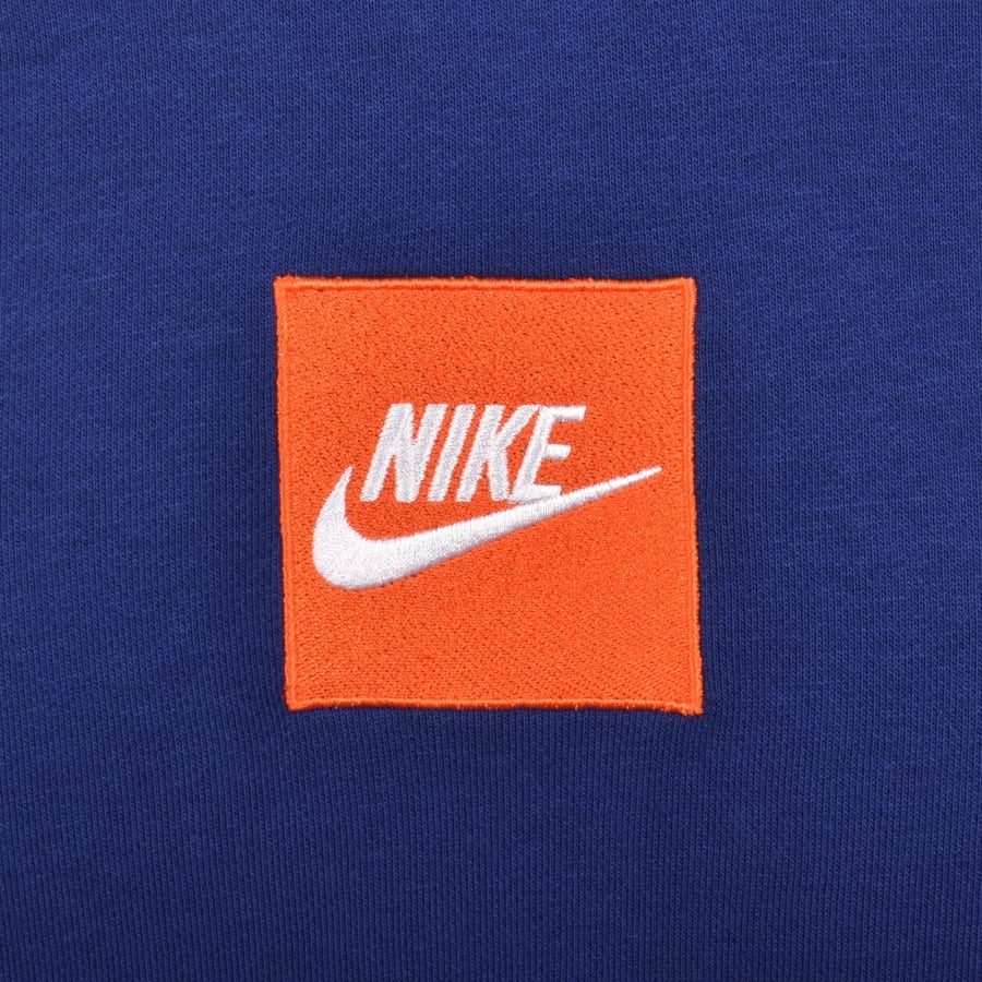Image number 3 for Nike Logo Hoodie Blue