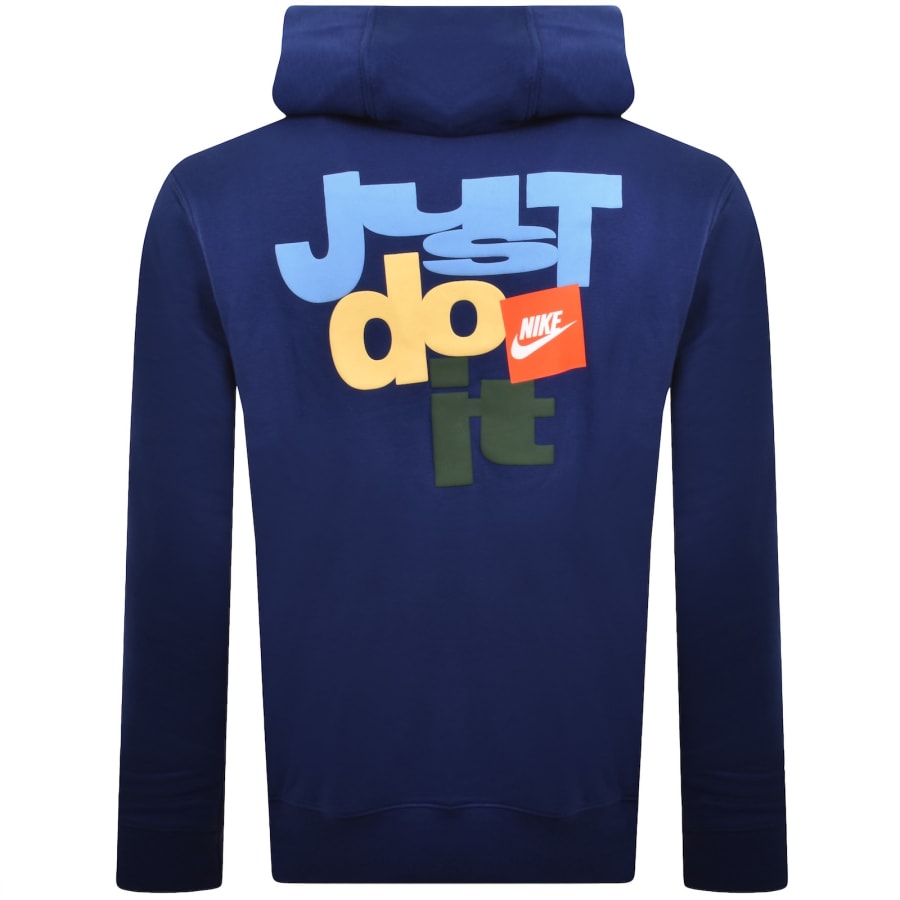Image number 5 for Nike Logo Hoodie Blue