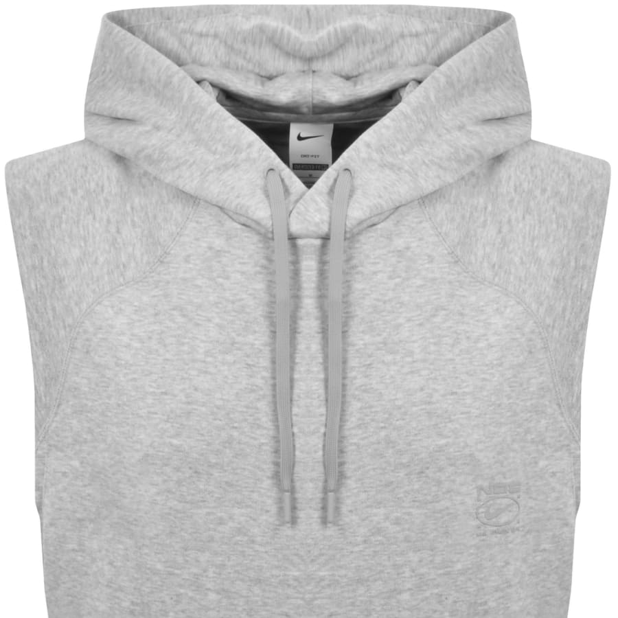 Image number 2 for Nike Training Dri FIT Sleeveless Hoodie Grey