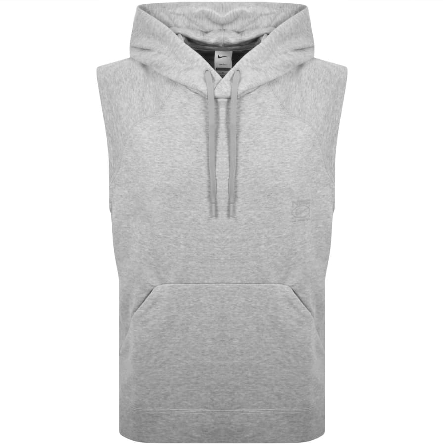 Image number 1 for Nike Training Dri FIT Sleeveless Hoodie Grey