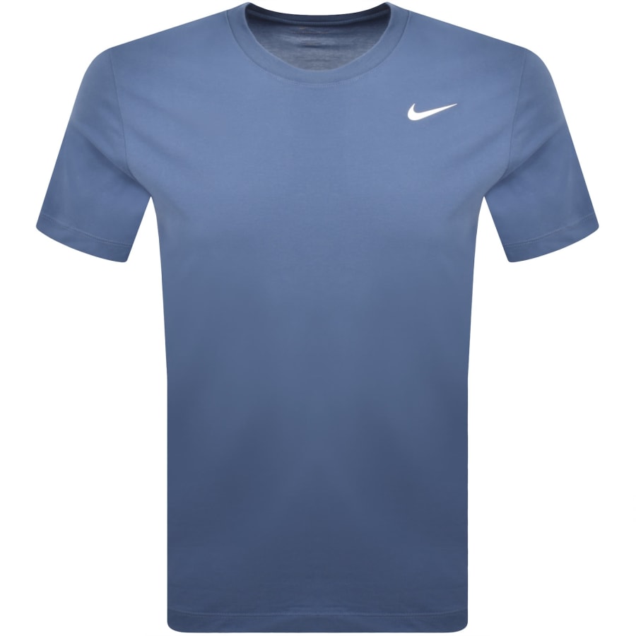 Image number 1 for Nike Training Dri Fit Logo T Shirt Blue