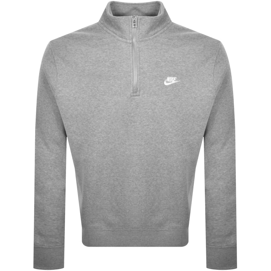 Image number 1 for Nike Quarter Zip Sweatshirt Grey