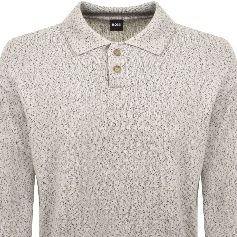 Image number 2 for BOSS C Lomerlo Knit Polo Off White