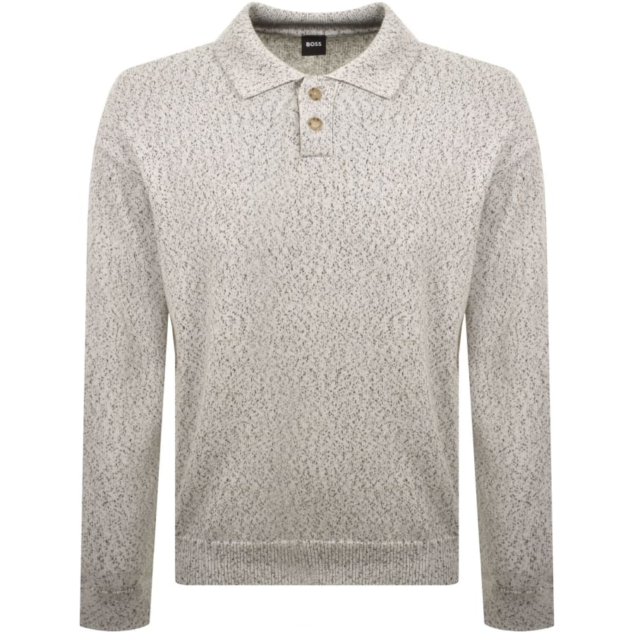 Image number 1 for BOSS C Lomerlo Knit Polo Off White