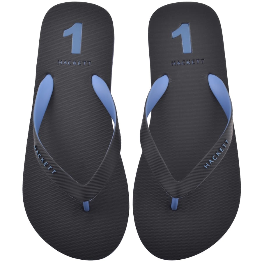 Image number 1 for Hackett Capri Numbers Flip Flops Navy