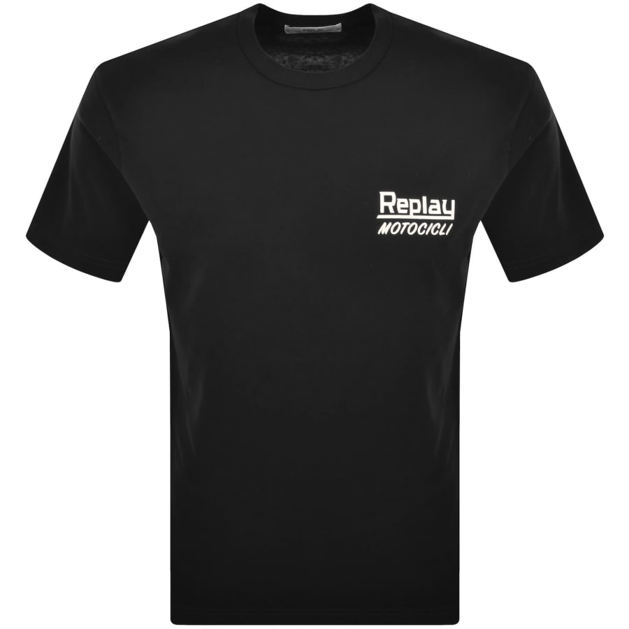 Image number 2 for Replay Graphic T Shirt Black