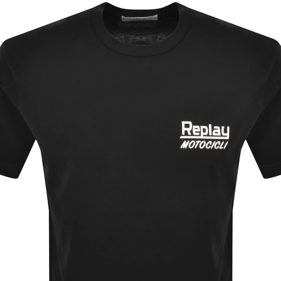Image number 3 for Replay Graphic T Shirt Black