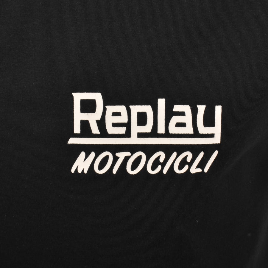 Image number 4 for Replay Graphic T Shirt Black