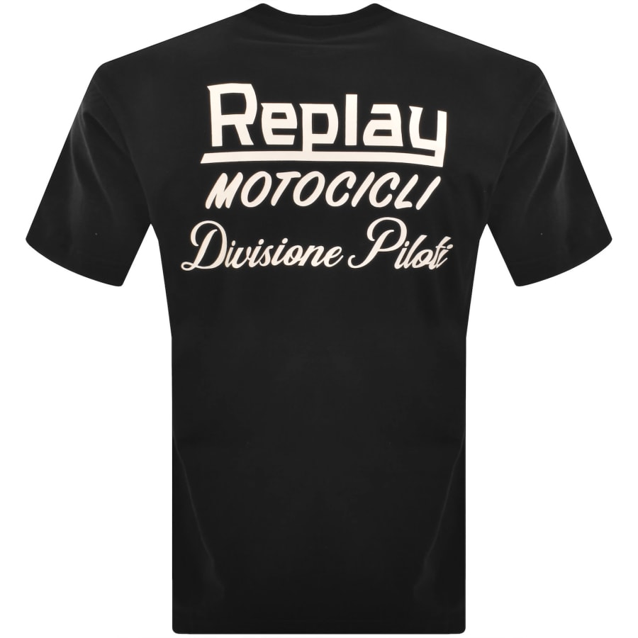 Image number 5 for Replay Graphic T Shirt Black
